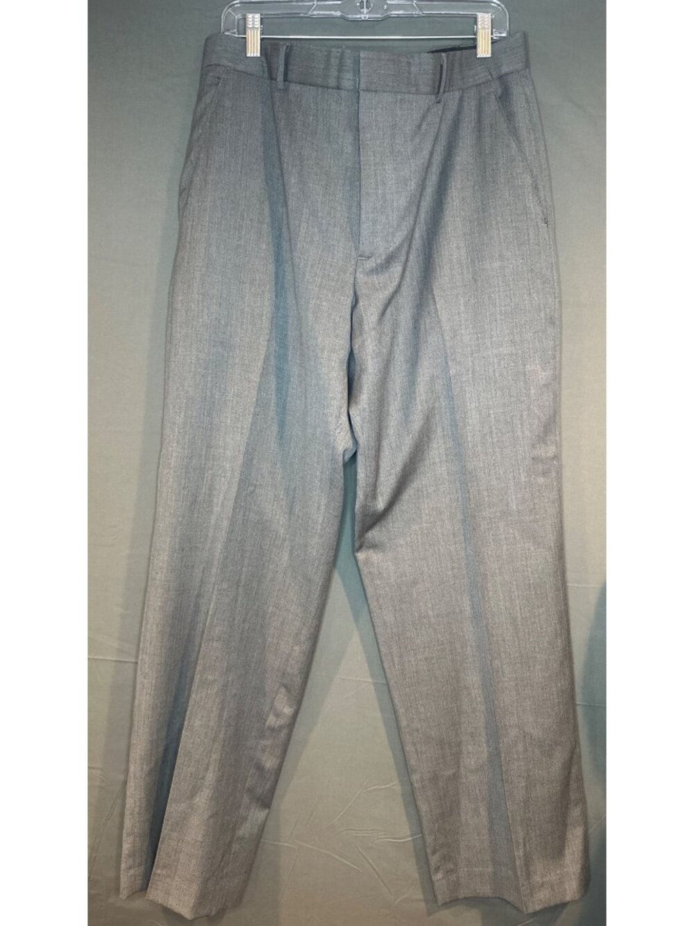 Banana Republic Mens 36x32 100% Wool Dress Pants Gray Classic Trouser Preppy